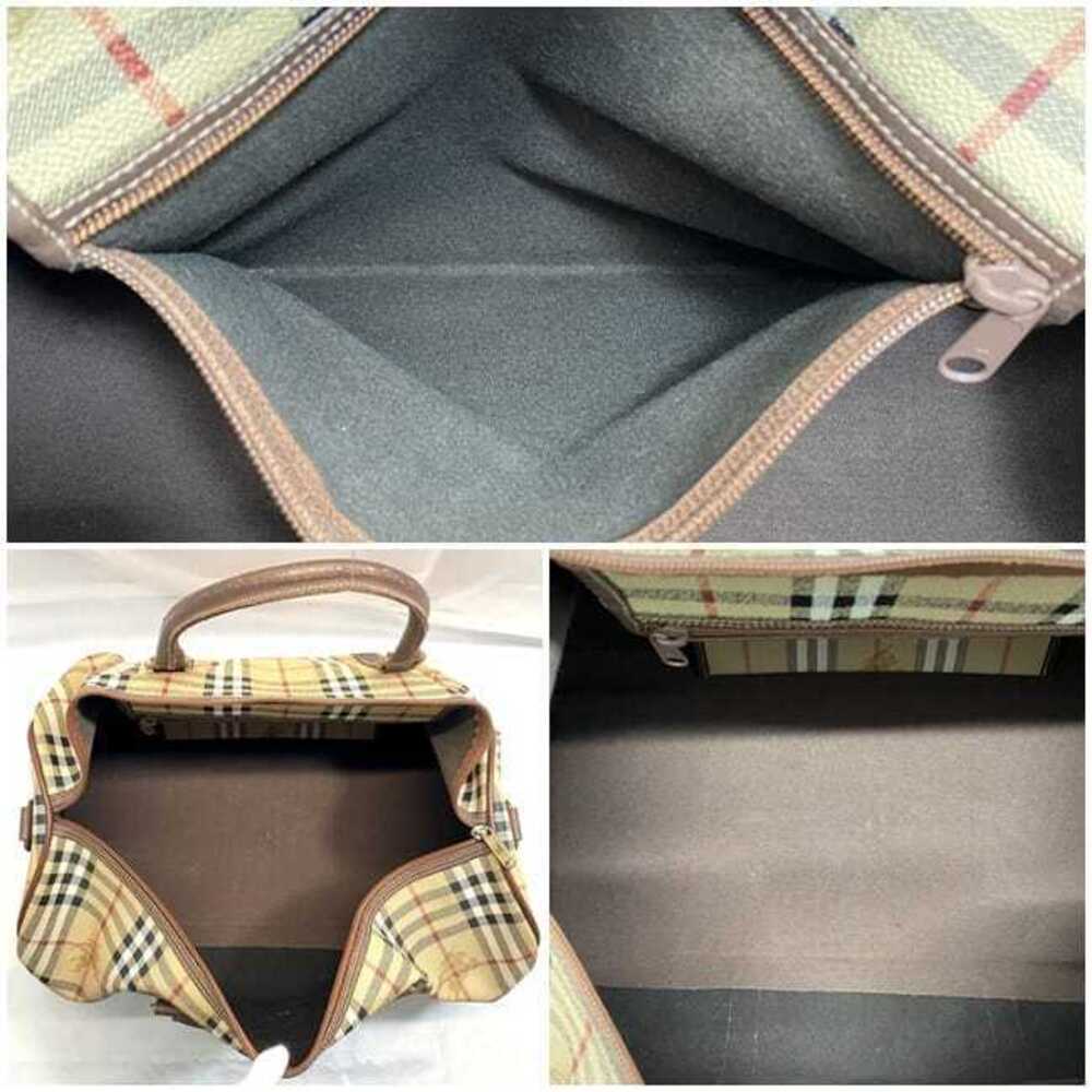 Burberry Boston Bag Beige Brown Check Travel Burberrys Zipper Business Trip - Picture 10 of 10
